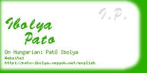 ibolya pato business card
