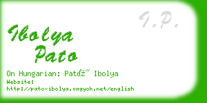 ibolya pato business card